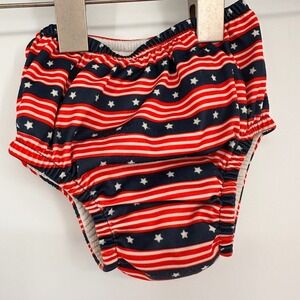 Green Sprouts Reusable Swim Diaper 24 Months American Flag Blue Red White